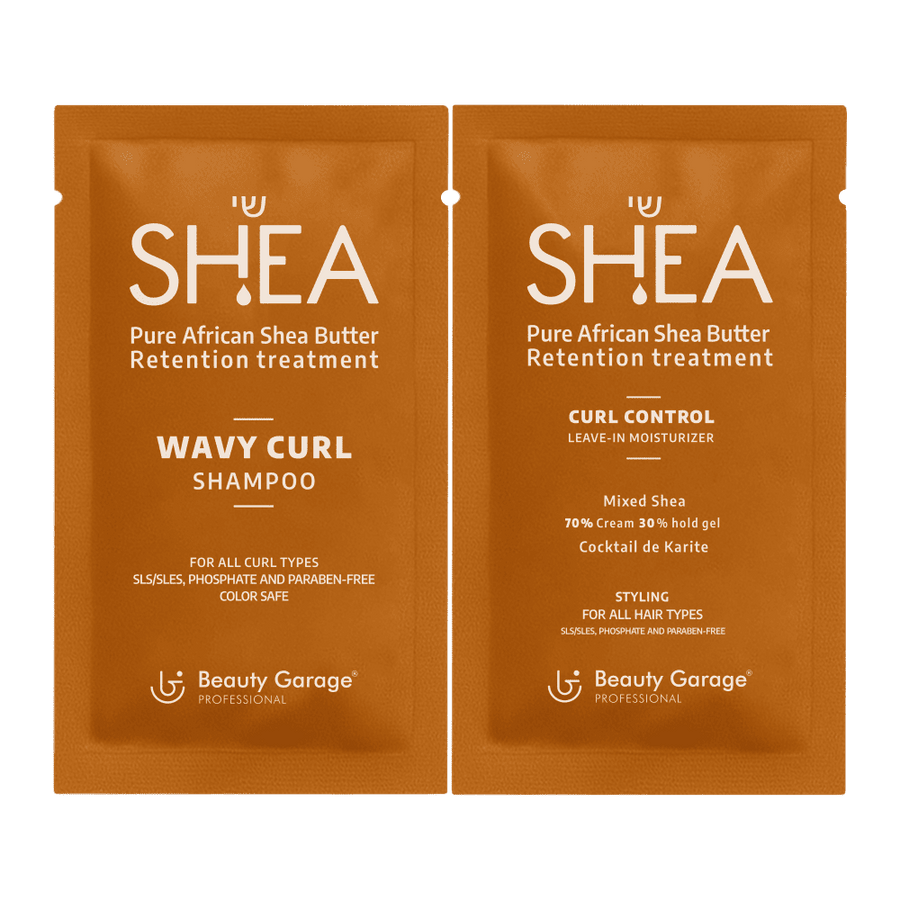 Shea Wavy Curl Shampoo + Shea Retention Curl Leave-In Moisturizer 70% Cream & 30% Hold Gel Trial Pack