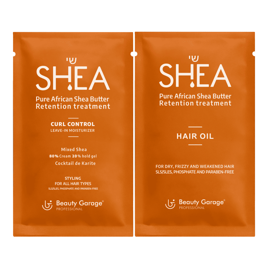 Shea Retention Hair Oil + Shea Retention Curl Control Leave-In Moisturizer 80% Cream & 20% Hold Gel Trial Pack