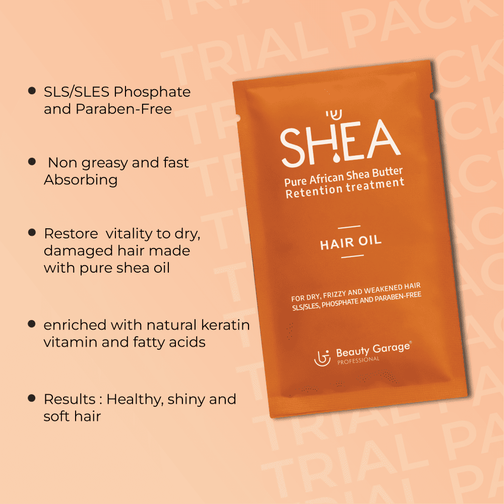 Shea Retention Hair Oil + Shea Retention Curl Control Leave-In Moisturizer 70% Cream & 30% Hold Gel Trial Pack