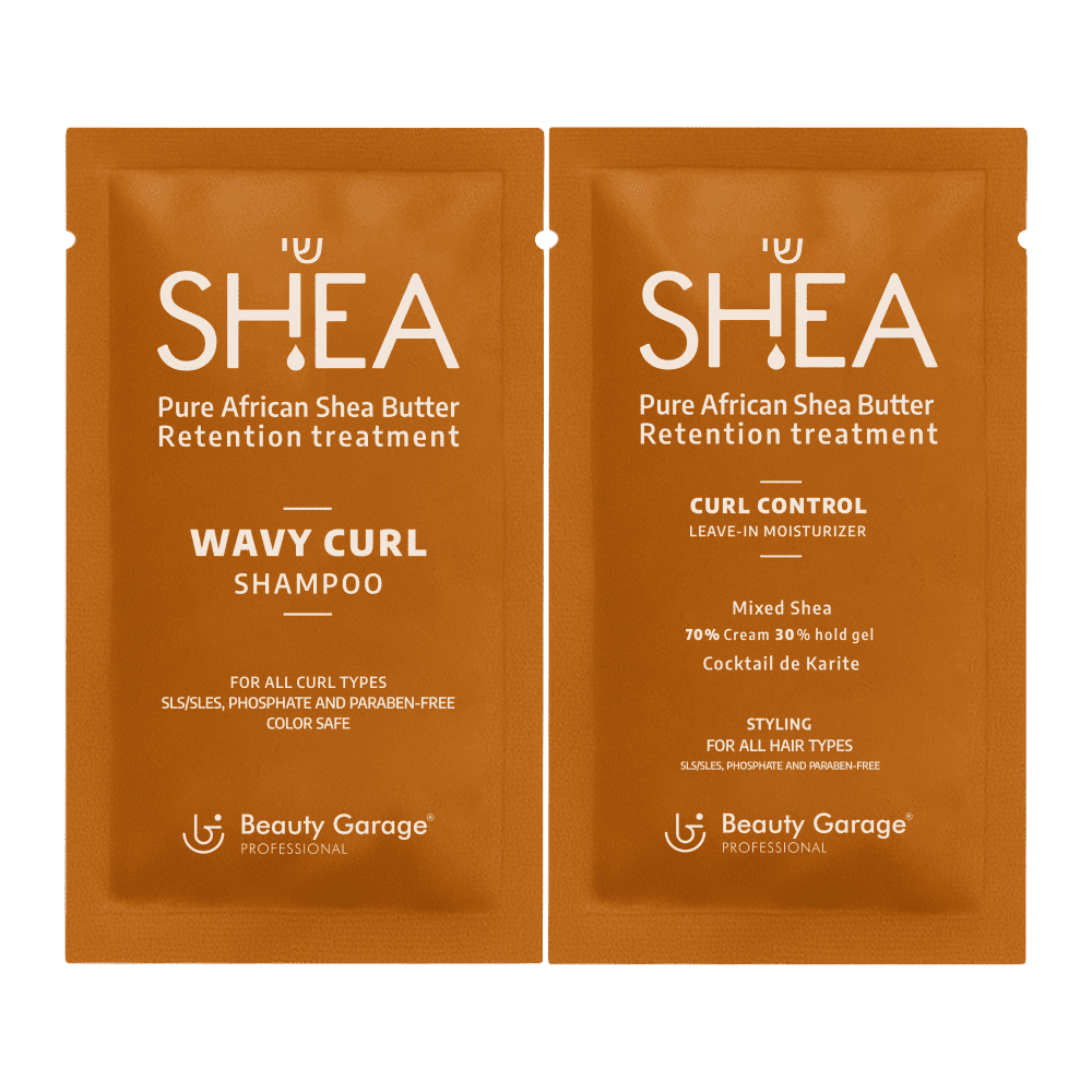 Shea Wavy Curl Shampoo + Shea Retention Curl Leave-In Moisturizer 70% Cream & 30% Hold Gel Trial Pack