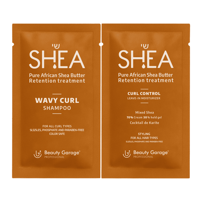 Shea Wavy Curl Shampoo + Shea Retention Curl Leave-In Moisturizer 70% Cream & 30% Hold Gel Trial Pack