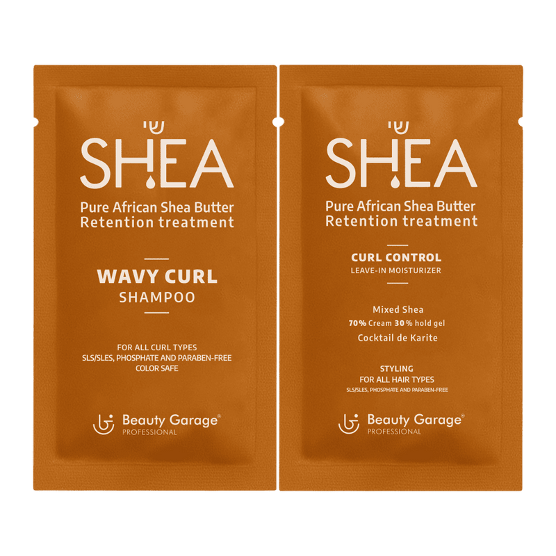 Shea Wavy Curl Shampoo + Shea Retention Curl Leave-In Moisturizer 70% Cream & 30% Hold Gel Trial Pack