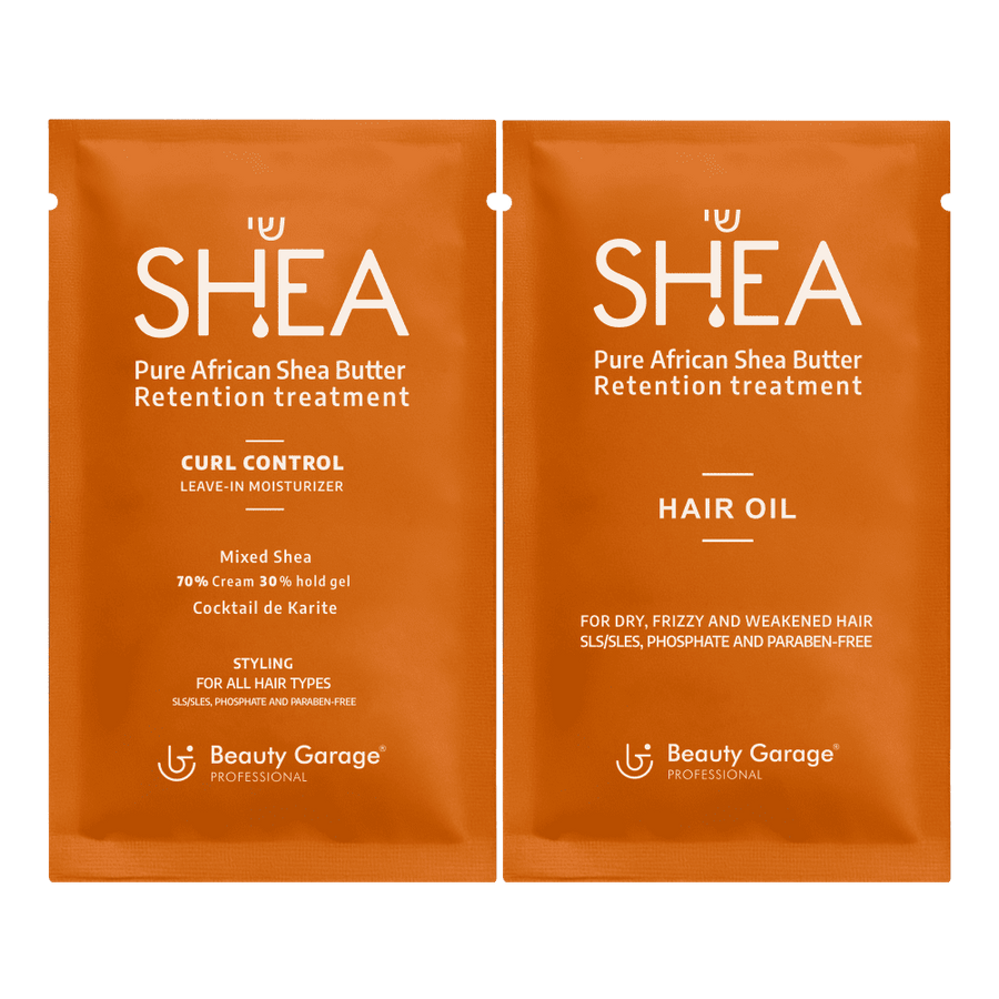 Shea Retention Hair Oil + Shea Retention Curl Control Leave-In Moisturizer 70% Cream & 30% Hold Gel Trial Pack