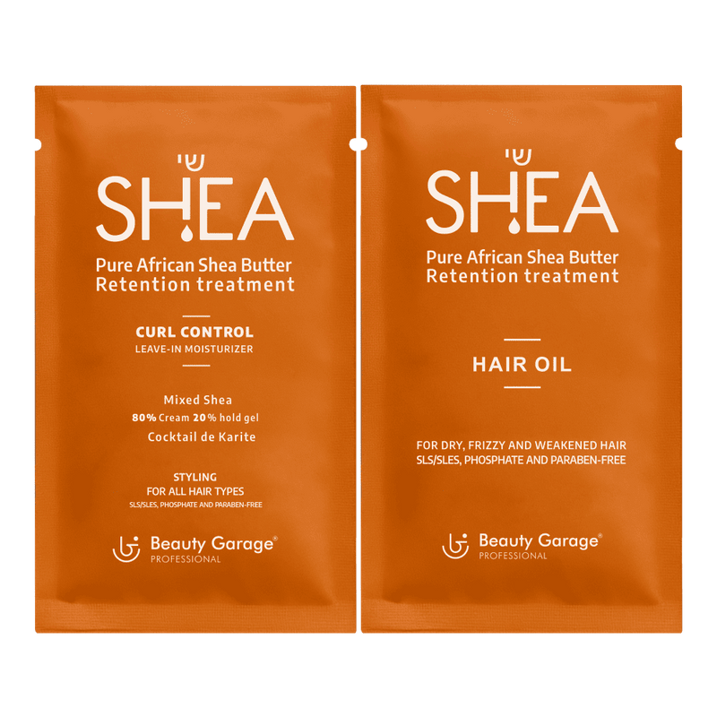 Shea Retention Hair Oil + Shea Retention Curl Control Leave-In Moisturizer 80% Cream & 20% Hold Gel Trial Pack