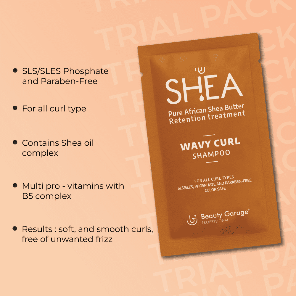 Shea Wavy Curl Shampoo + Shea Retention Curl Leave-In Moisturizer 70% Cream & 30% Hold Gel Trial Pack