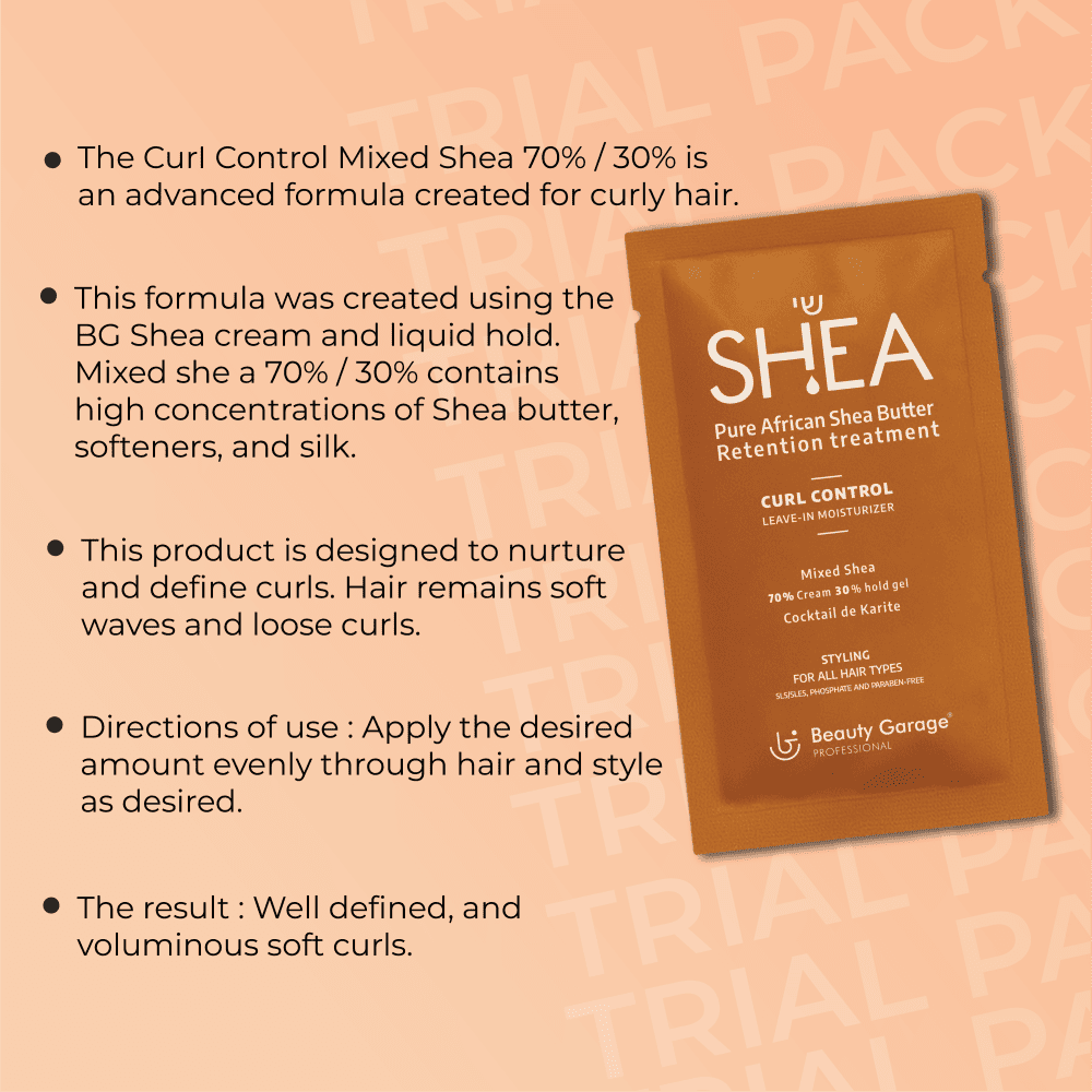 Shea Retention Hair Oil + Shea Retention Curl Control Leave-In Moisturizer 70% Cream & 30% Hold Gel Trial Pack