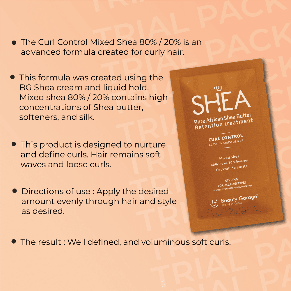 Shea Retention Hair Oil + Shea Retention Curl Control Leave-In Moisturizer 80% Cream & 20% Hold Gel Trial Pack