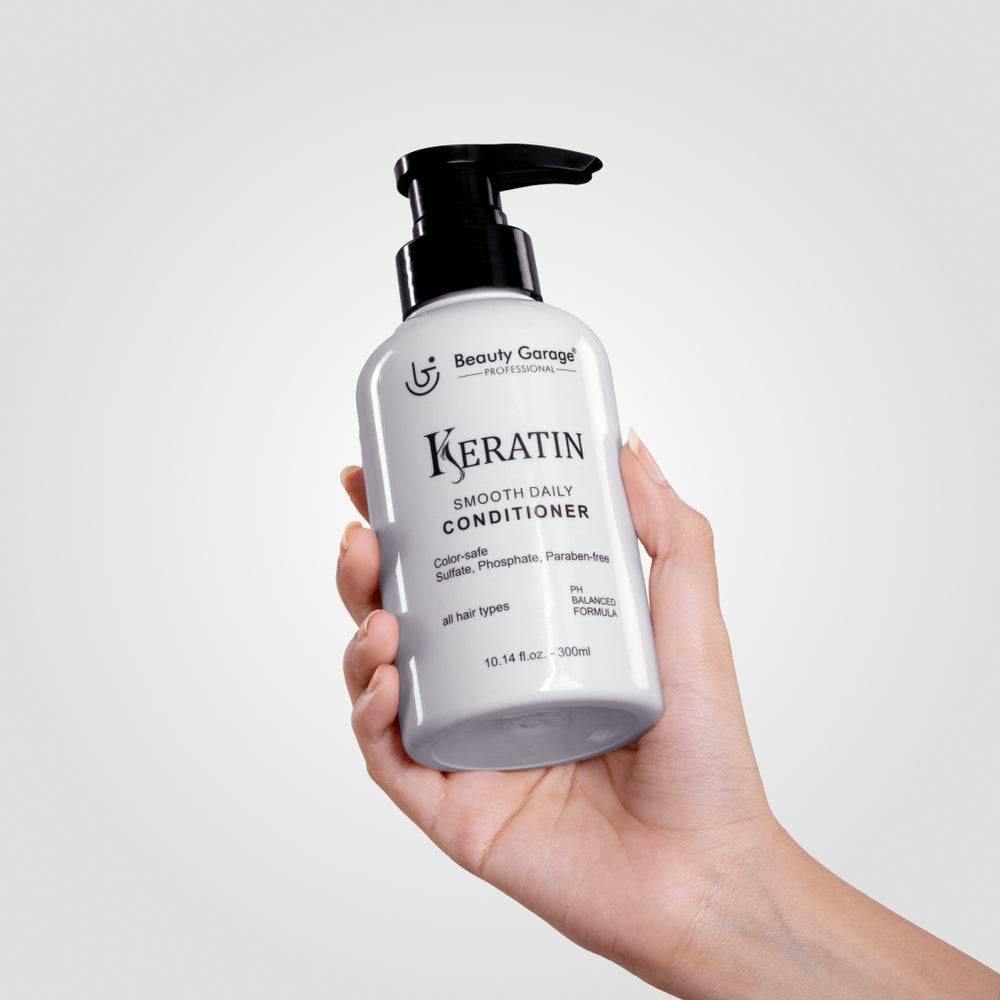 The Keratin Smooth Daily Conditioner free from sulfates, phosphates, and parabens, it’s expertly designed for all hair types.