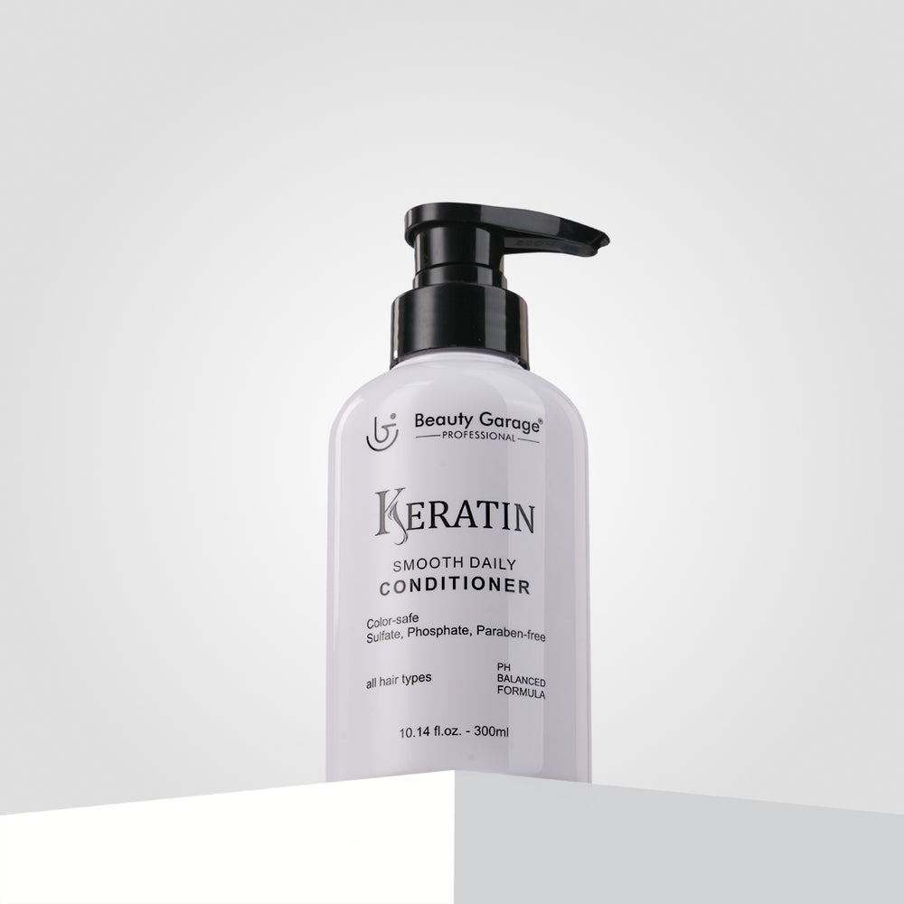 The Keratin Smooth Daily Conditioner free from sulfates, phosphates, and parabens, it’s expertly designed for all hair types.