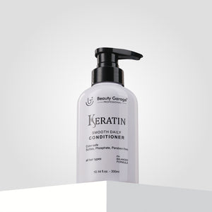 The Keratin Smooth Daily Conditioner free from sulfates, phosphates, and parabens, it’s expertly designed for all hair types.