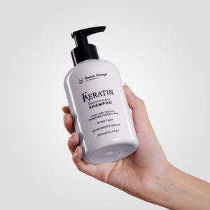 Keratin Smooth Daily Shampoo 300ml bottle is known for being free from certain chemicals and is suitable for all hair types.