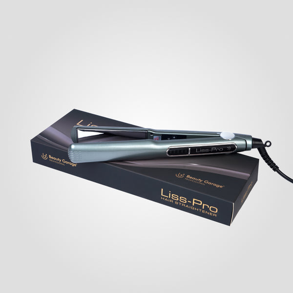 This elegant setup offers a perfect backshot of the premium Liss-Pro styling tool, showcasing beauty and sophistication.