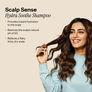 ScalpSense Hydra Soothe Shampoo. This luxurious formula hydrates, balances pH levels.