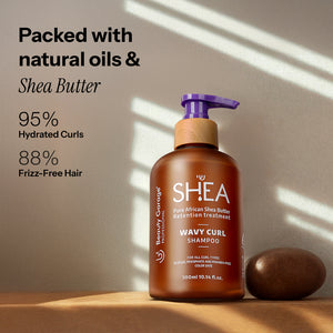 Shea Retention Curl Shampoo Packed with natural oils &amp; Shea Butter, 95% Hydrated Curls, 88% Frizz-Free Hair