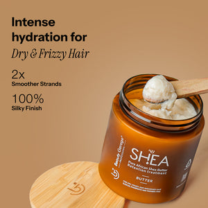 SHEA Retention butter mask promising smoother strands and a silky finish, enhancing your lifestyle routine.