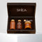 Shea retention gift pack of 4 with shampoo, conditioner, oil, and butter for deep nourishment and hair hydration.