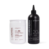 Chroméra Cool Blonde Lightening Powder + Black Developer 20 VOL Combo
