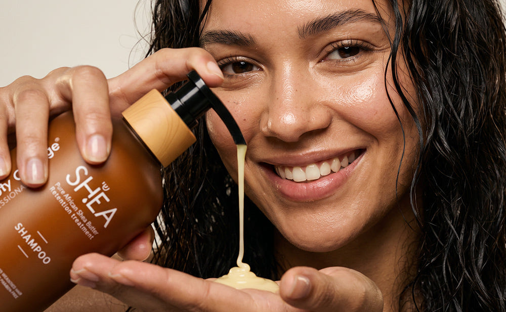 Shampoo the scalp